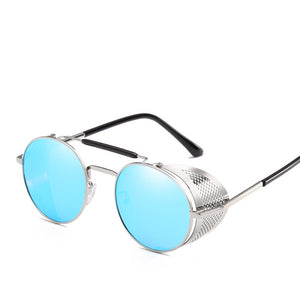 MuseLife Retro Round Metal Sunglasses Men